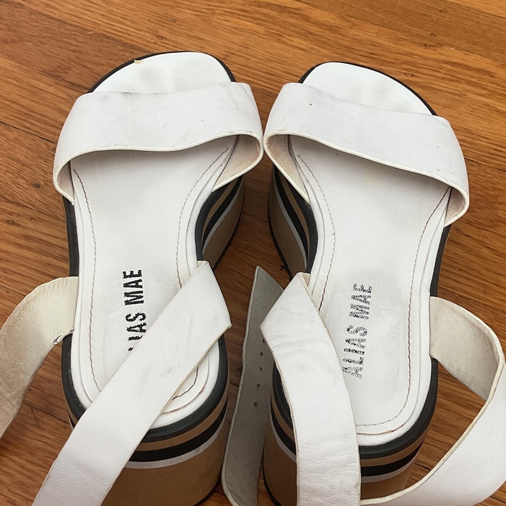 Alias Mae White Platform Ankle-Strap Sandals - image 3